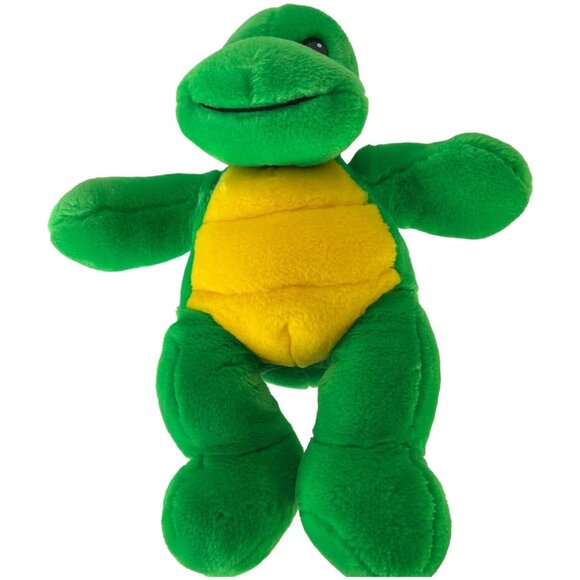 Build A Bear Turtle With Shell Backpack Not Attached Green Yellow Stuffed Animal - Picture 2 of 8